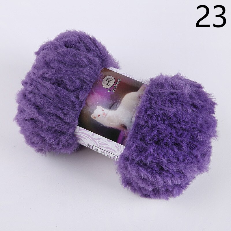 Fil de fausse fourrure en laine de cachemire, 50 g/rouleau, pour tricot à la main, Crochet, pull, fil pour vêtements de bébé, écharpe, fil de vison pelucheux: 23