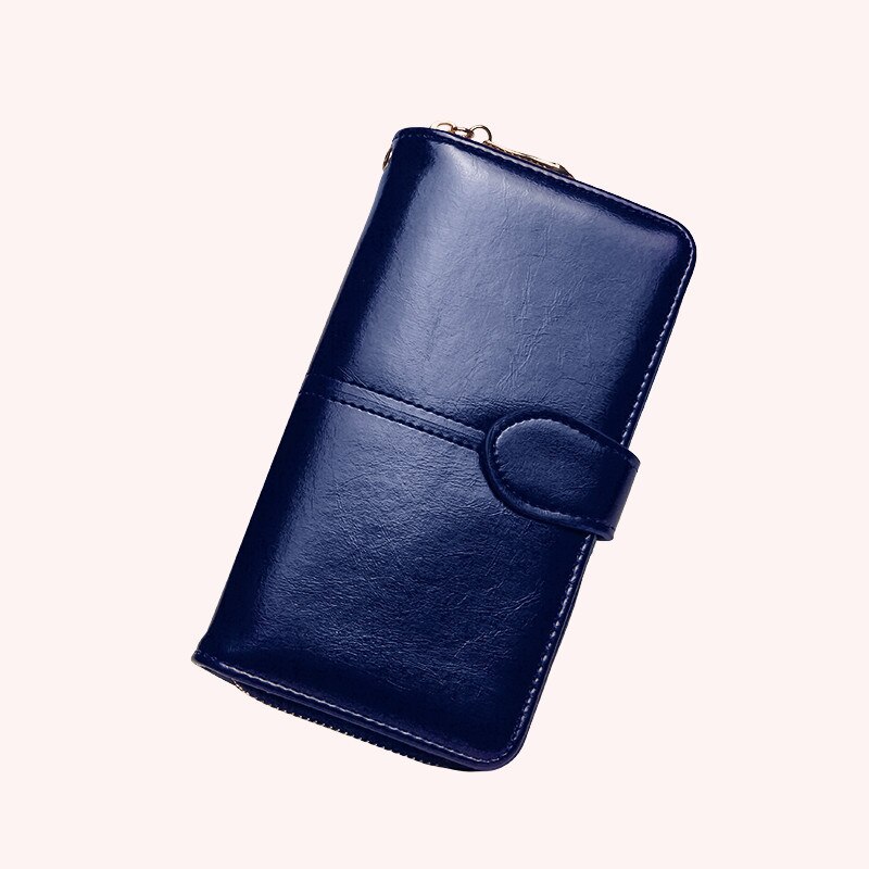 Lange portemonnee, tas voor mobiele telefoon, tas met rits, damesportemonnee, handtas: Blauw