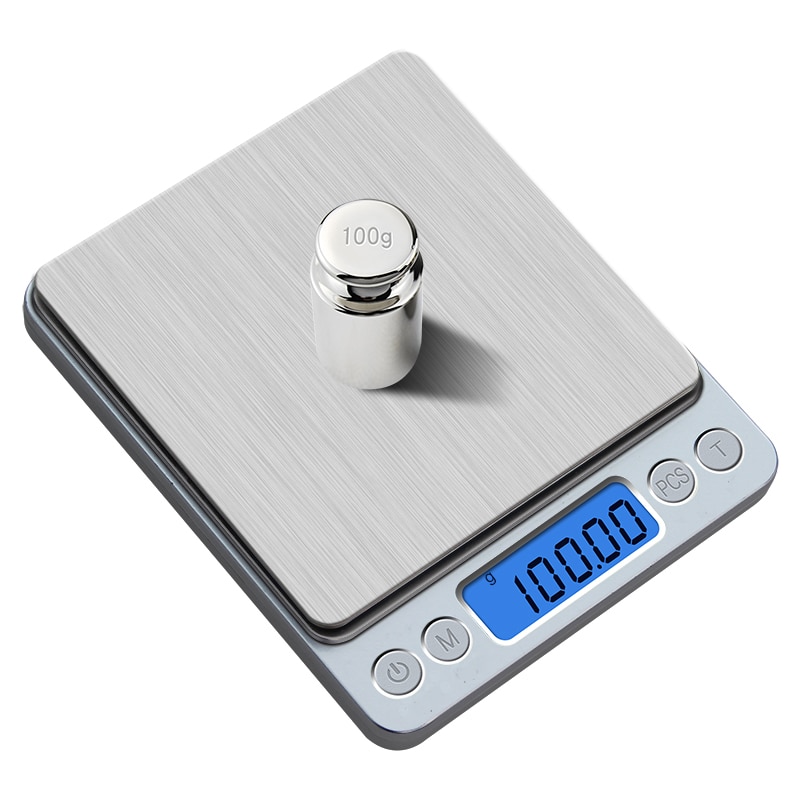 Báscula de cocina de 3kg y 0,1g, balanza Postal para alimentos, báscula Digital portátil de 500g y 0,01g, báscula electrónica LCD, escalas Romana