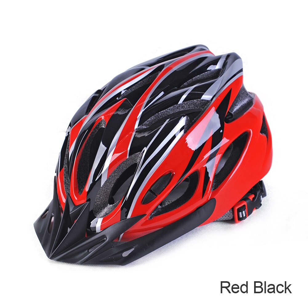 Casco ligero de motocicleta para hombre y mujer, protector de seguridad para bicicleta de carretera, MTB,: Red Black