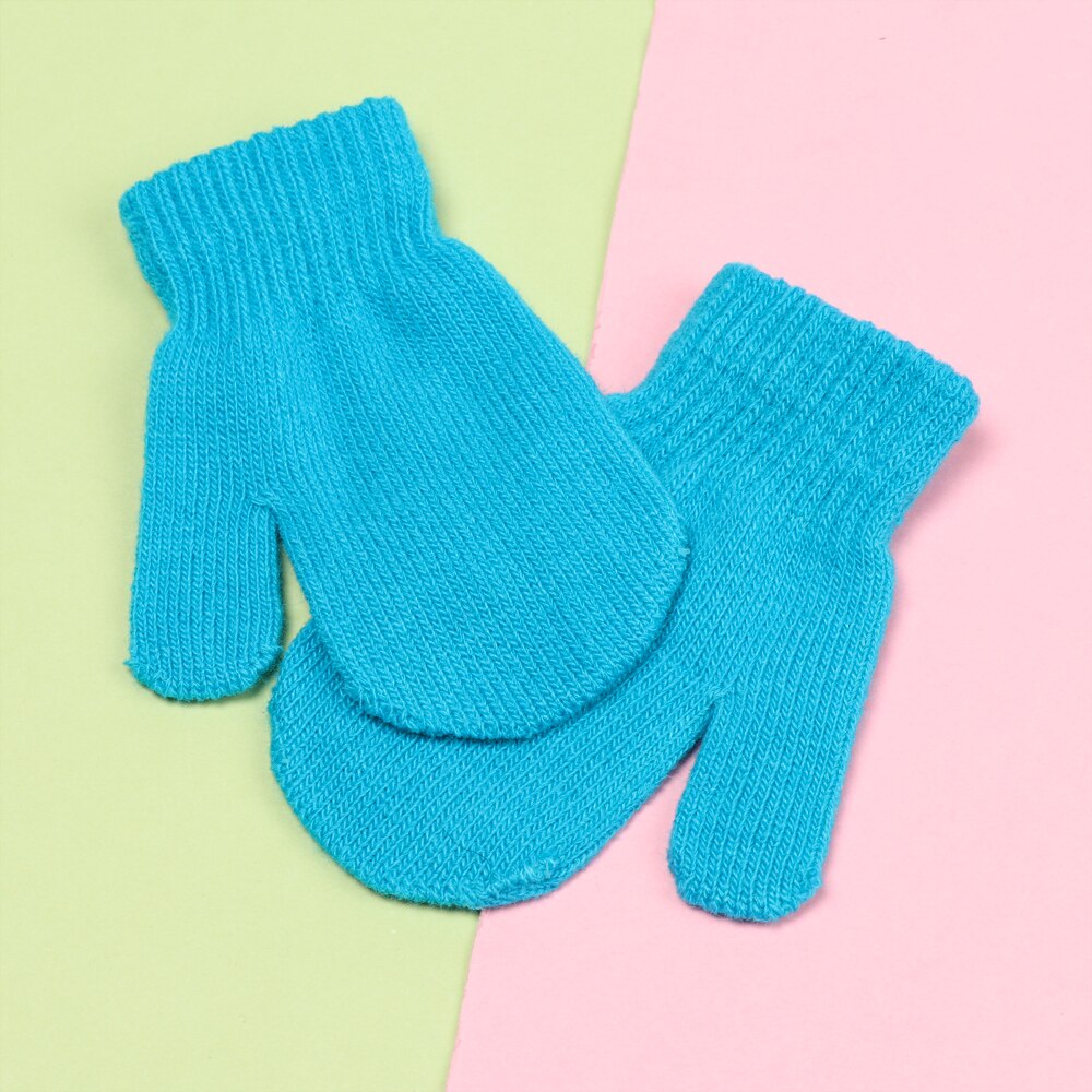 1-4 jaar oude gebreide handschoenen voor kinderen, winterwarm, wanten met lange vingers, meisjes, jongens, snoepkleur, mooie vingerloze handschoenen
