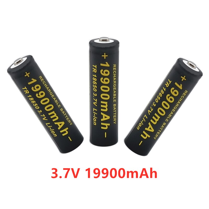 100% 18650 battery 3.7V 19900mAh rechargeable liion battery for Led flashlight battery 18650 battery +USB charger