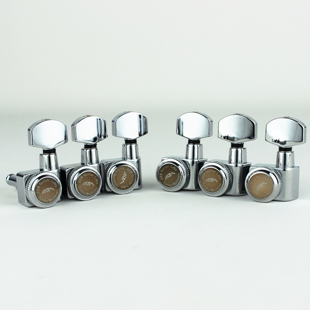 ARM Electric Guitar Metal Lock String Tuner Winder No Screws Needed ST TL SG LP Head Chromium Black Golden: Yellow