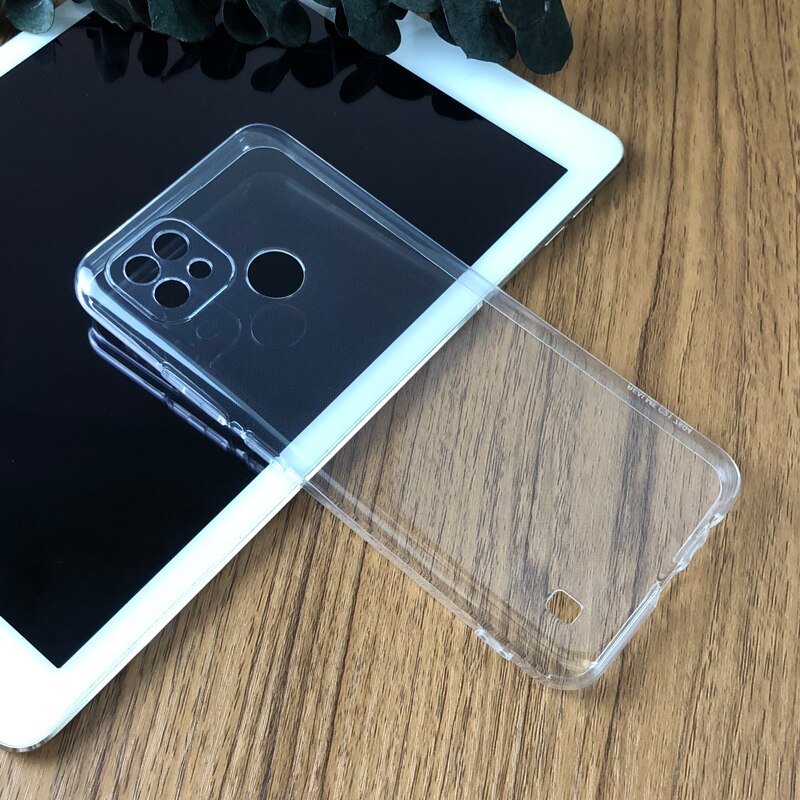 Funda trasera de TPU suave para Oppo Realme C21, cristal transparente delgado de 6,5 pulgadas, funda protectora para cámara