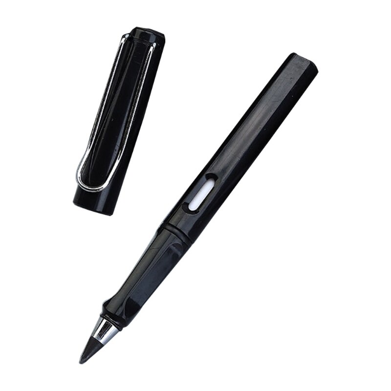 Lápiz sin tinta multiusos, Punta extraíble, lápiz eterno para firmar, para principiantes, estudiantes, bocetos, dibujo para niños: Black