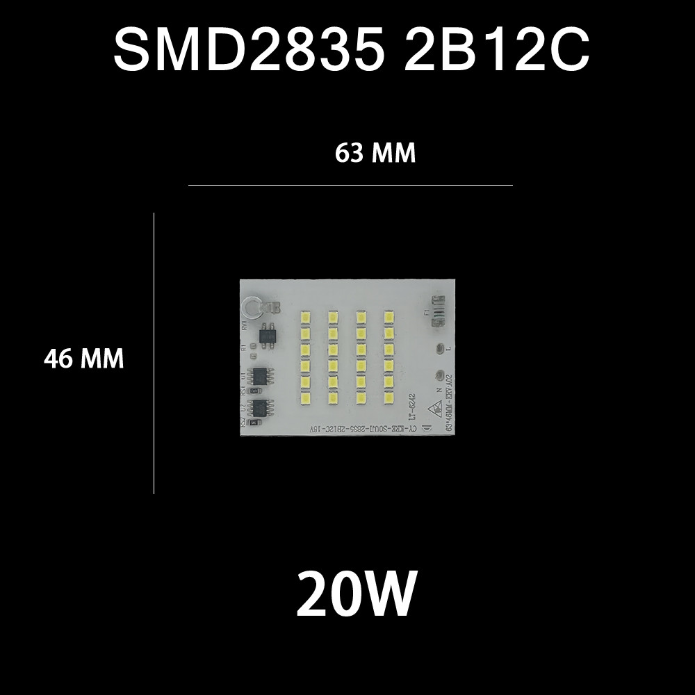 LED Lampe Chip SMD2835 Licht Perlen AC 220V 10W 20W 30W 50W 100W 150W 200W DIY Für draussen Flutlicht kalt Weiß warm Weiß: dunkel Grau / 50W
