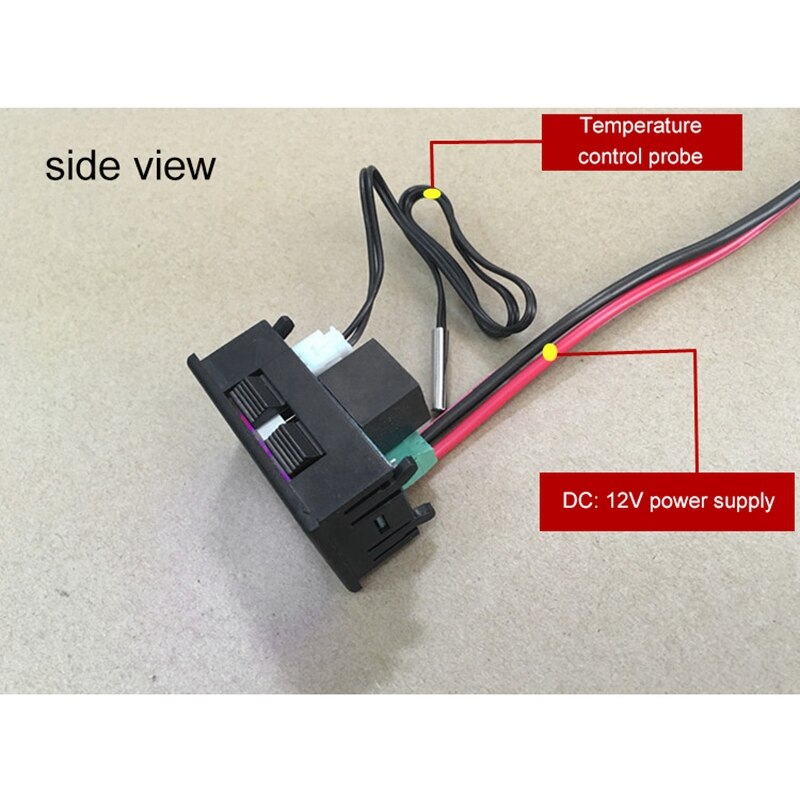 Mini régulateur numérique d'humidité de température de Thermostat avec l'affichage d'affichage à cristaux liquides Thermocouple de régulateur thermique de cc 12V