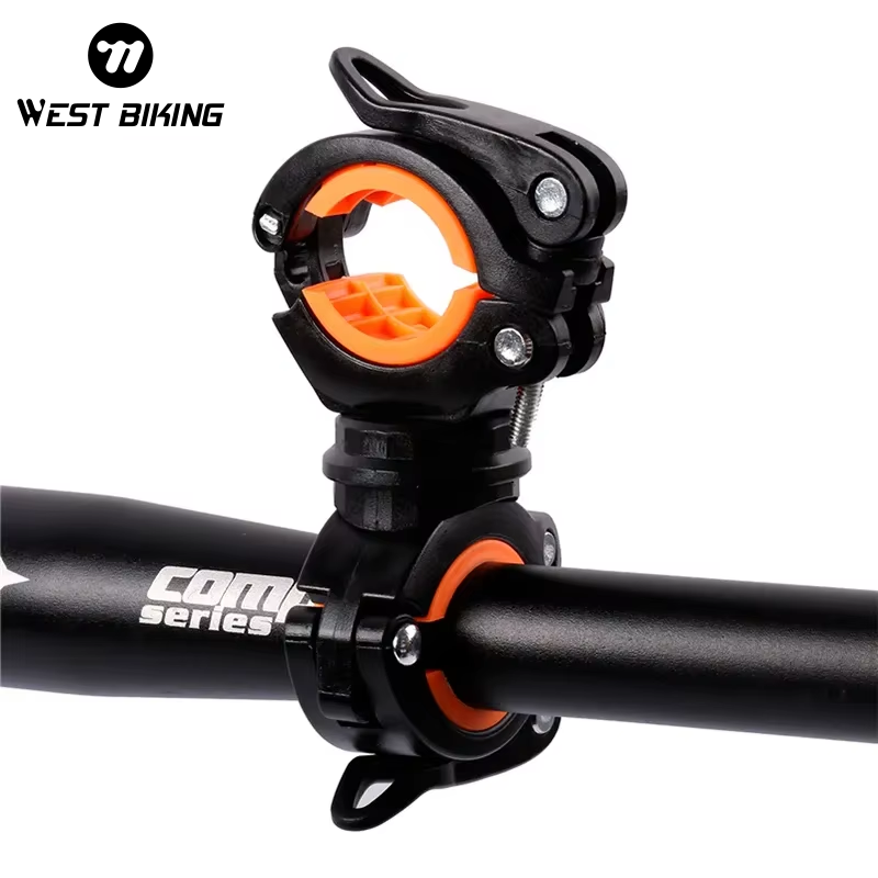 WEST BIKING-Support de lampe de vélo rotatif multifonctionnel et résistant à 360 degrés, accessoires de cyclisme