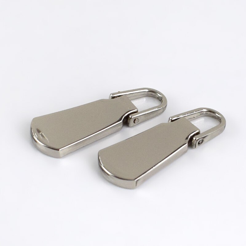 5Pcs Detachable Zipper Pull Tabs 5# Metal Zip Pullers For Zips Sliders Head Zippers Repair Kits DIY Sewing Accessories ZT101: Silver