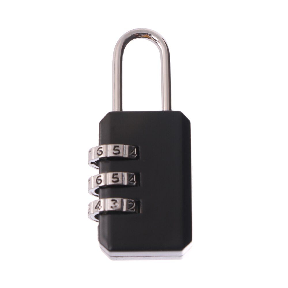 Arrivial Mini 4 Digits Number Password Code Lock Combination Padlock Resettable For Travelling Bag Door: black