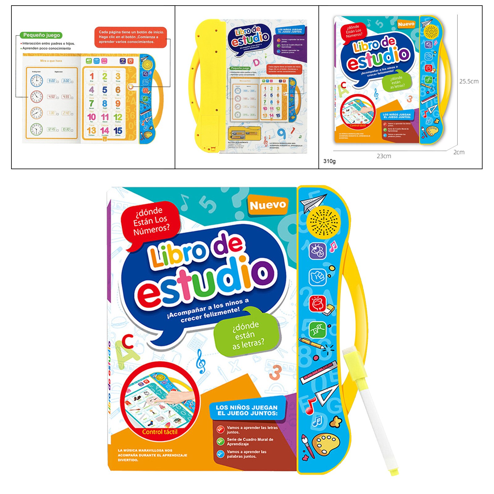 Kids Spanish English Letter Educational Knowledge Activity Intelligence