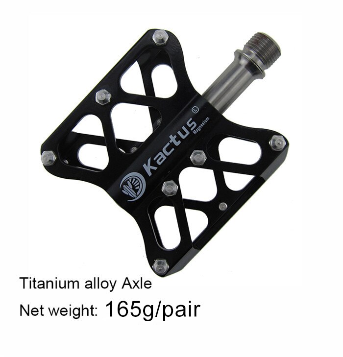 160 G/paar Mtb Fiets Titanium As Pedaal Cnc Racefiets Pedalen 6 Verzegelde Lagers Fietsen Pedaal Bmx: 22T black 165g
