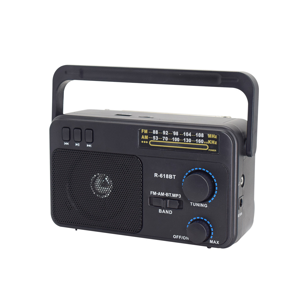 Radio AM FM Transistor Short Wave Radio Powered by 3V Two Battery or Home, Large Knob, Odpowiednie do użytku wewnątrz i na zewnątrz