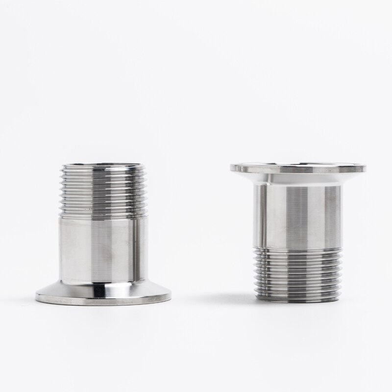 DN65 BSP Male Thread 304 Stainless Steel Sanitary Ferrule Pipe Fitting For Homebrew Fit Tri Clamp