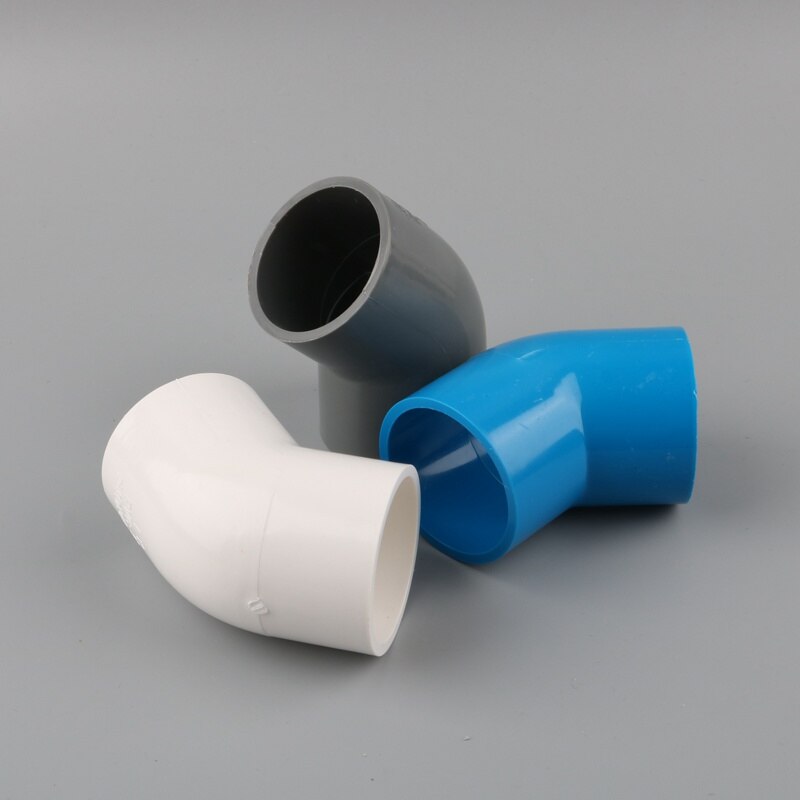 1pcs 32mm 40mm 50mm PVC Pipe 45 Degree Elbow Connector Water Tank Joint Aquarium Supplies Garden Irrigation Tube Accessory