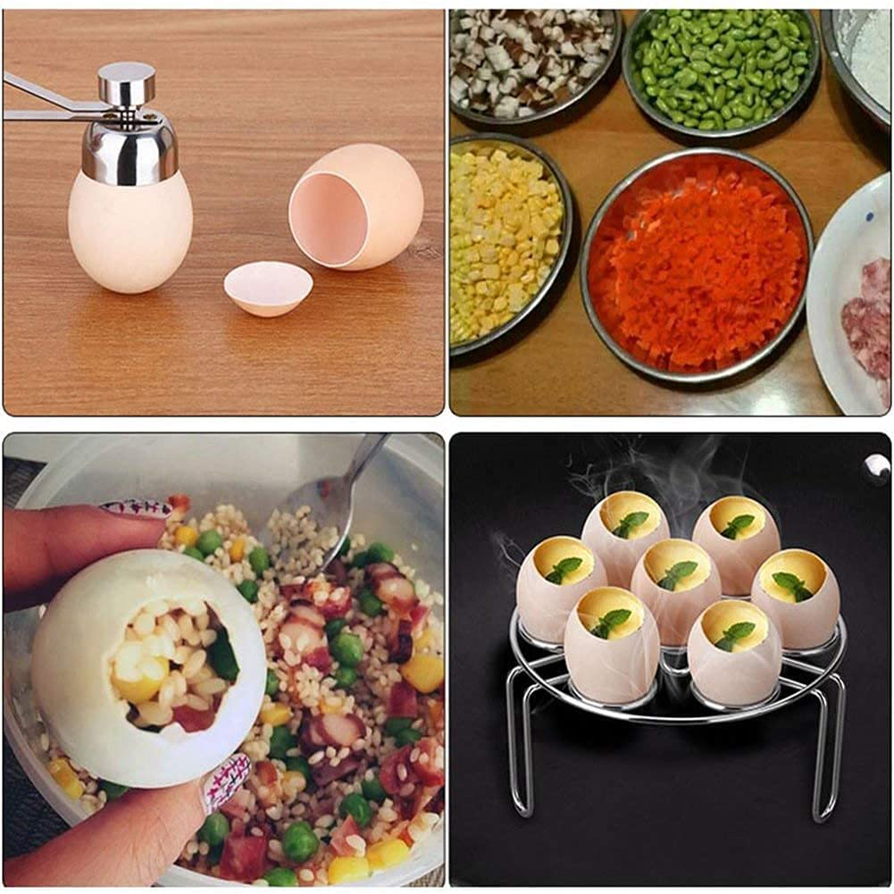 Coupe-œufs en acier inoxydable, ciseaux à œufs crus ouverts, outils de cuisine créatifs
