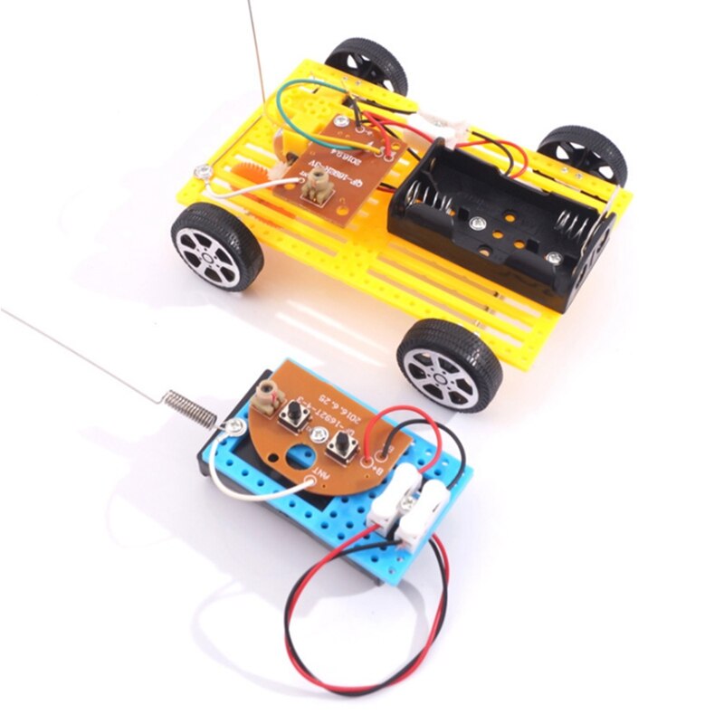 Diy wireless remote control racing car model kits physics science experiments technology educational toy for children