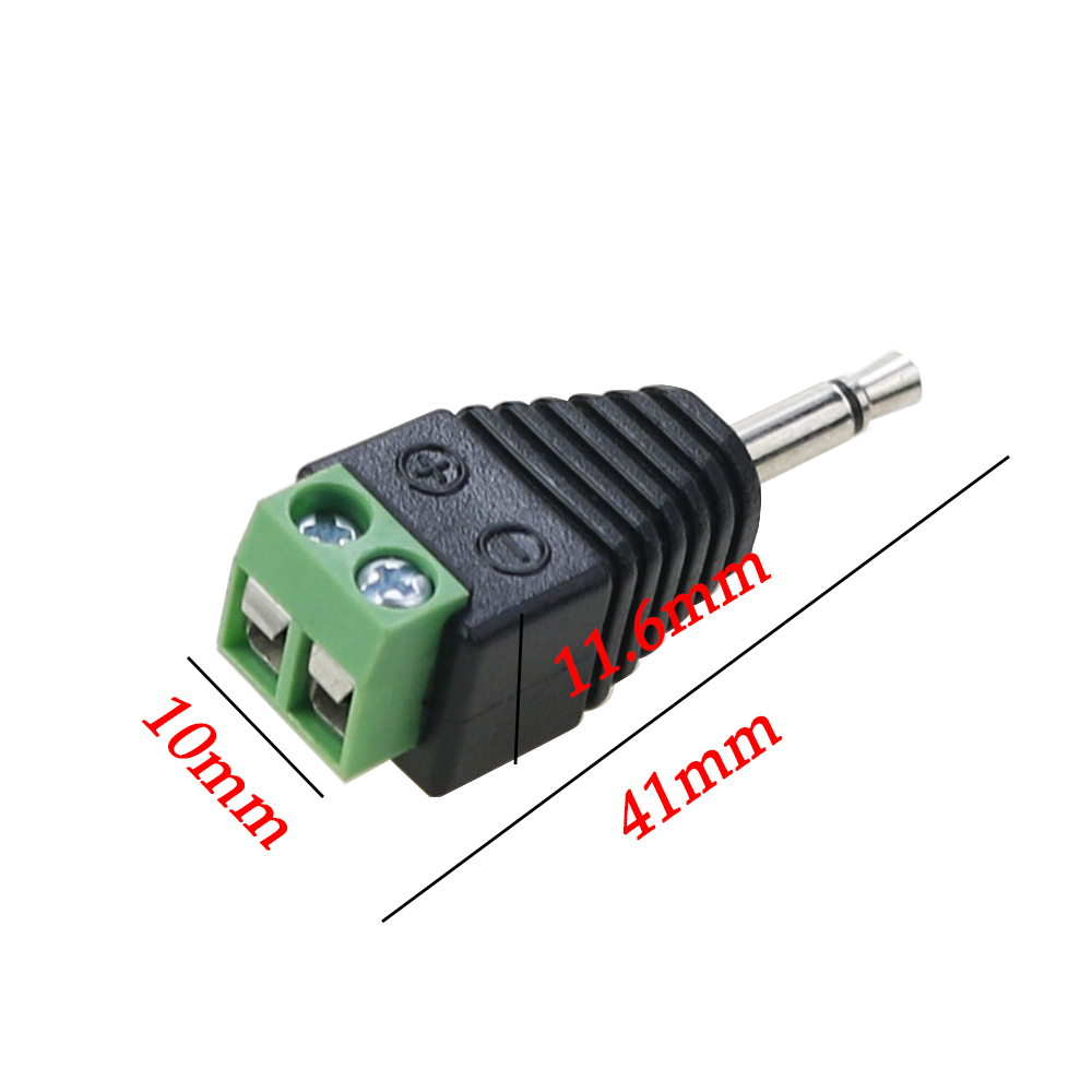 1 Stuks 3.5Mm 6.3Mm Jack Connector Stereo Adapter 3.5Mm Audio Mono Kanaal Plug Naar Schroefaansluiting Audio Mono Kanaal Stekker