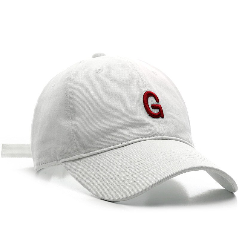 LINJW knapp G Stickerei Baseball-Deckel für Männer Frauen Hüfte hüpfen Snapback Kappen Straße Stil Sommer Baseball Hütte Ich bin Freien Vati hüte: Weiß