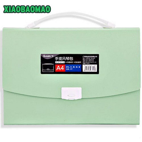 Simple Book Waterproof Bags A4 Paper Folder Document Folding Color Random Rectangle Office Homeschooling: Light green