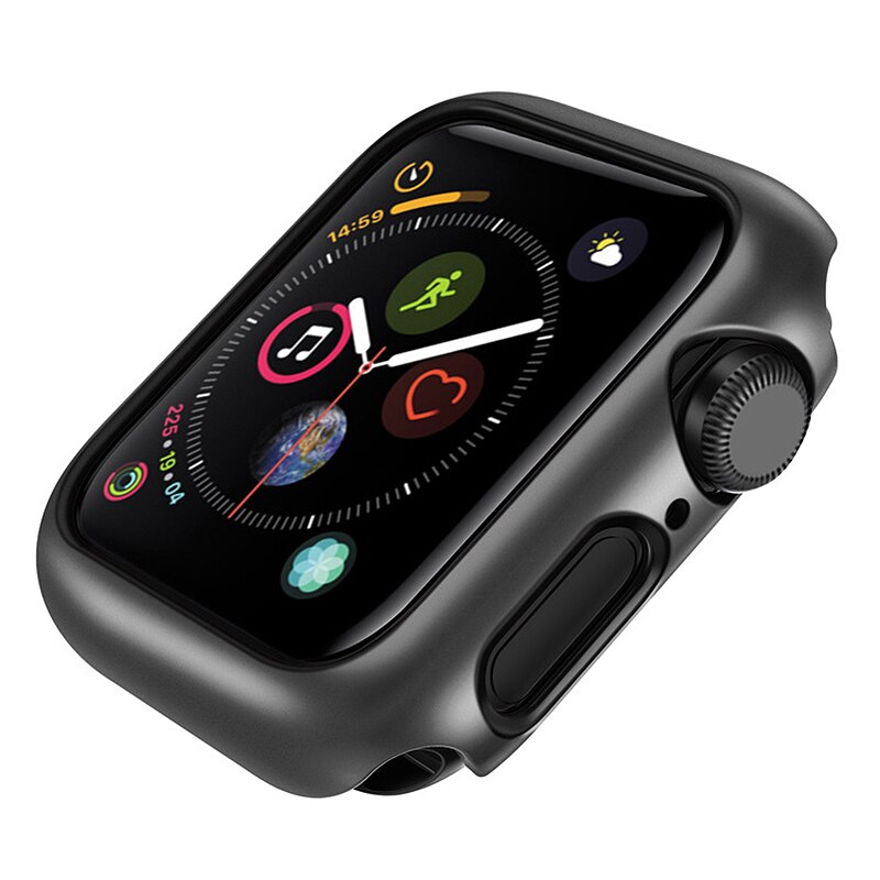 Abay Pc Case Voor Apple Horloge 3 2 1 42Mm 38Mm Cover Volledige Bescherming Shell Voor Iwatch 4 5 6 Se 40Mm 44Mm Horloge Bumper: Black / Series 456 SE 44MM