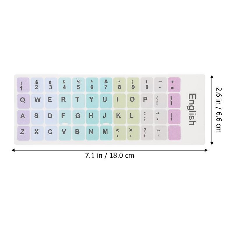 Autocollant de remplacement pour clavier anglais, 2 feuilles, lettres noires, pour ordinateur portable