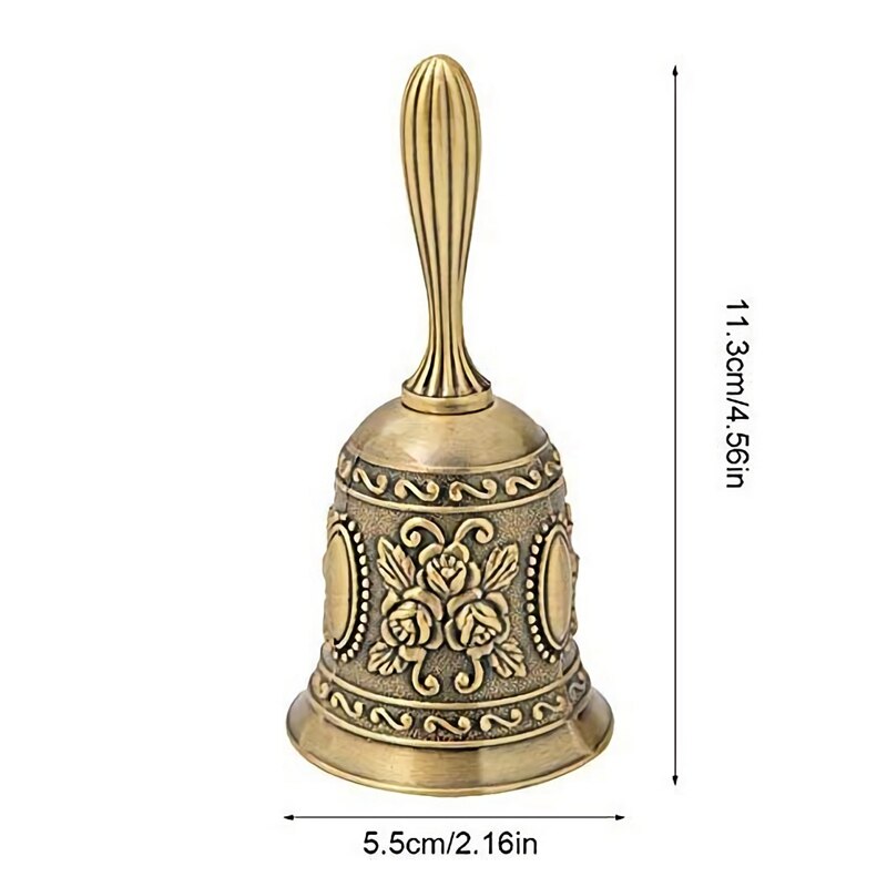 Hand Bel, Metal Tone Ring Alarm Hand Hold Dienst Call Bell Desktop Bel Thee Diner Bel Spel Bel, christmas Bell