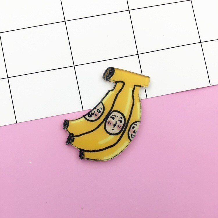 Cartoon Snack Broche Pot Aardbei Watermeloen Cherry Banaan Gestoomde Gevuld Wortel Fruit Broche Kinderen Accessoires: XZ040