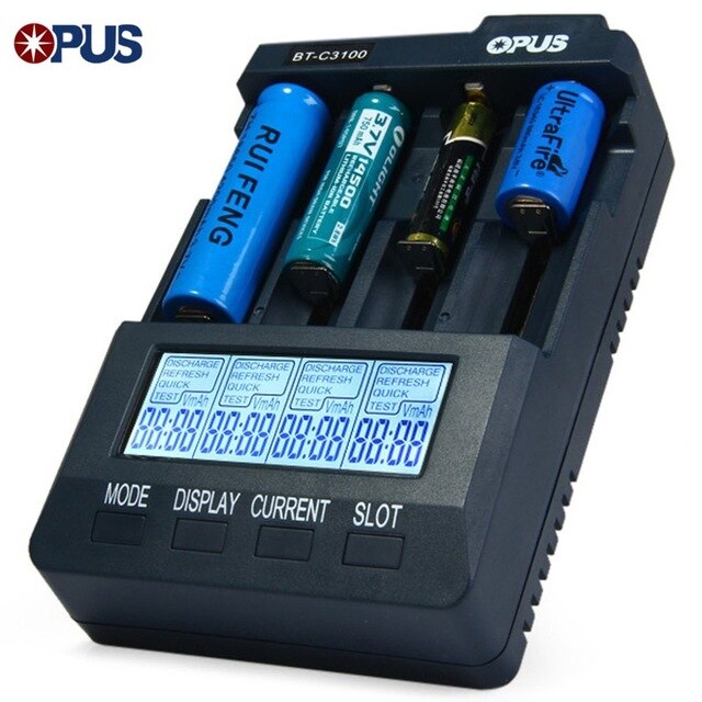 Opus BT-C3100 Ladegerät V2.2 Clever 4 Schlüssel Digitale Intelligente Ladegerät LCD Bildschirm Li-Ion NiCd NiMh Batterie Ladegerät uns EU Stecker: Ursprünglich Titel