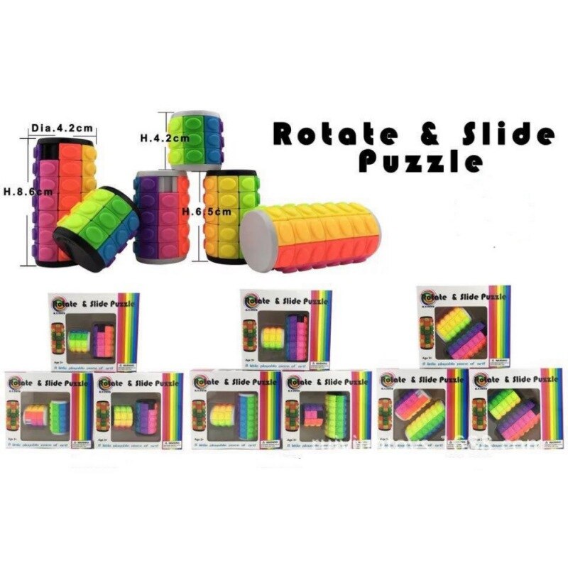 Kleur Cube Decompressie Speelgoed Cilindrische Cube Speed Twist Puzzel Kind Educatief Speelgoed Baby Spel