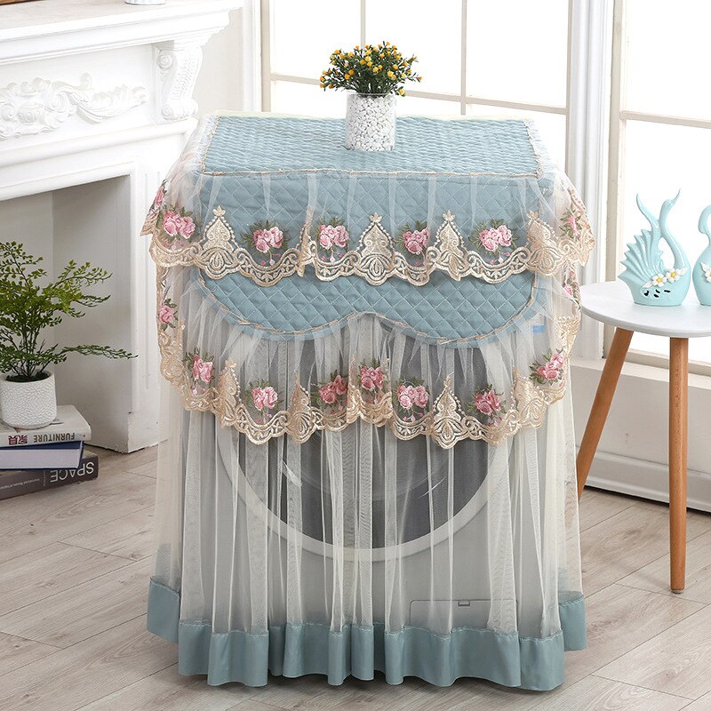 Washing machine cover fully automatic drum washing machine cover fabric lace yarn edge style