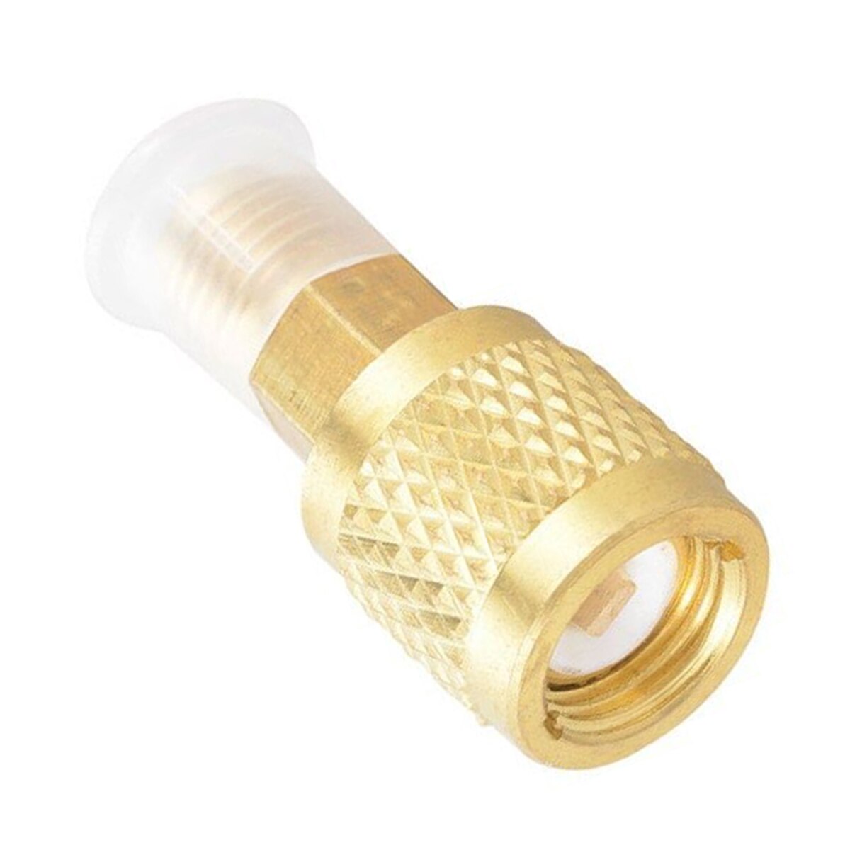Brass R410A Adapter For Refrigerant HVAC Mini Split Air Conditioners 1/4" Male SAE to 5/16" Female SAE Charging Hose Pump