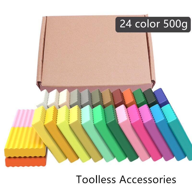 50 colores, juguete educativo para niños, arcilla polimérica Diy, proceso de moldeado suave, horno, bloque de arcilla para hornear, de cumpleaños, juguete para niños y adultos