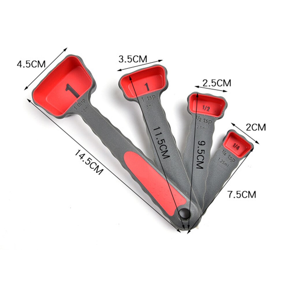 Measuring Cups Spoons Collapsible Silicone Measuring Cups Set 8 piece Measuring Tool Engraved Markings for Liquid Dry Measuring