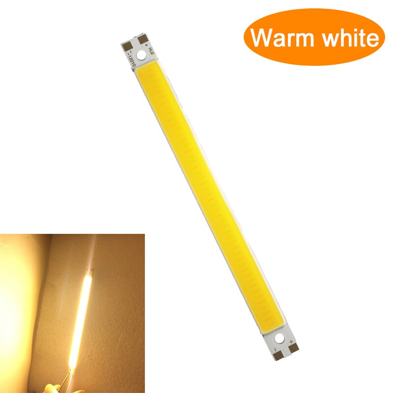 Cob led strip 80 x 7.5mm 3.7v universal ultra bright led strip ljus vit varm vit röd blå grön för diy flexibel bar strip: Varm vit