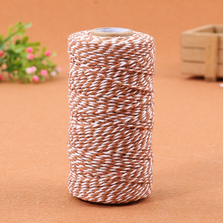 100m/roll DIY Colorful 2ply Bakers Twine String Cotton Cords Rope Wedding Party home Decoration Christmas DIY Wrapping: 6