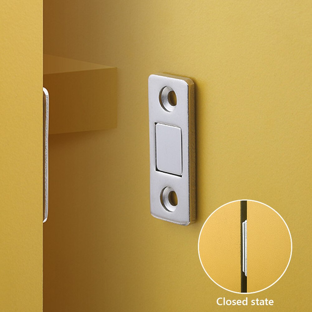2 unids/set fuerte puerta magnético pestillo para puerta imán para gabinete de muebles armario con tornillos Ultra delgada