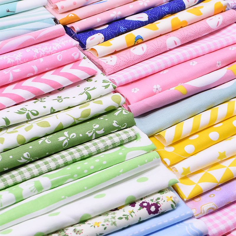 4Pcs 25x20cm Cotton Fabric Floral Print Mixed Style Handmade DIY Children Kids Sewing Patchwork Cloth Material