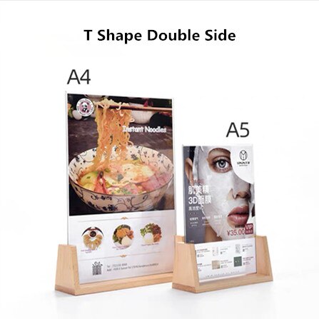 A5 Clear Heavy Duty Acrylic Sign Holder Picture Frame for Paper Restaurant Table Menu Card Display Stand: 10