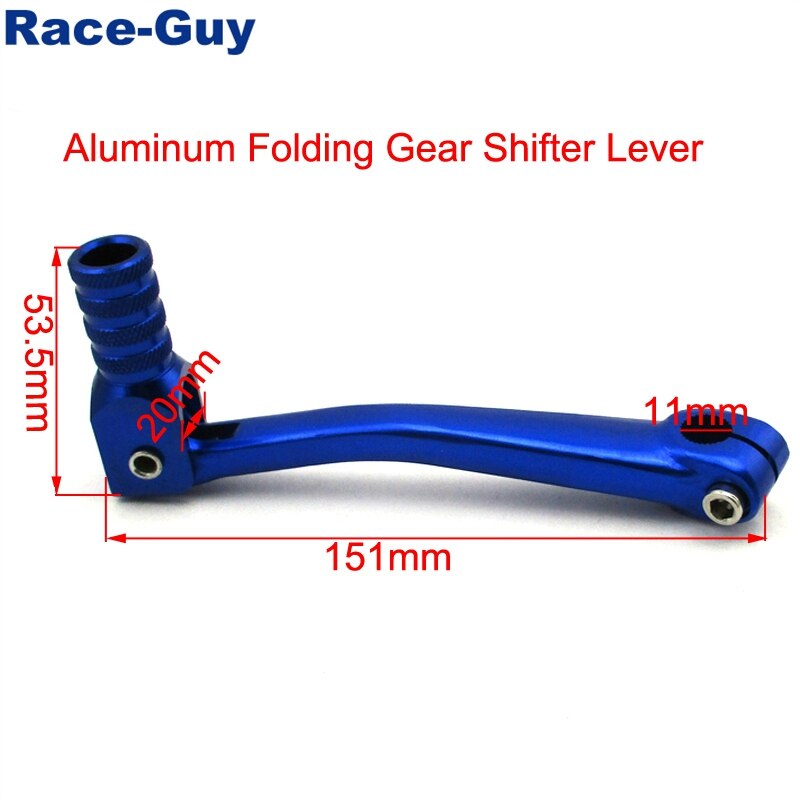 CNC Aluminum Kick Start Gear Shift Lever For 50cc-125cc Chinese Dirt Bikes (CRF50 Style) - Red