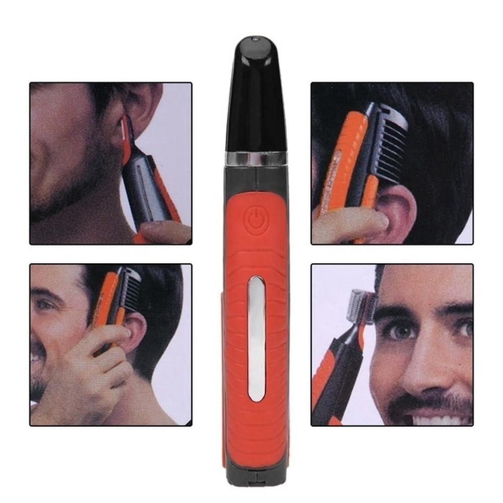 Kemei barbermaskin for menn multifunksjonell led lys skjeggtrimmer for øyenbrynshår nesehår kroppshår modellutstyr for menn (i eske)