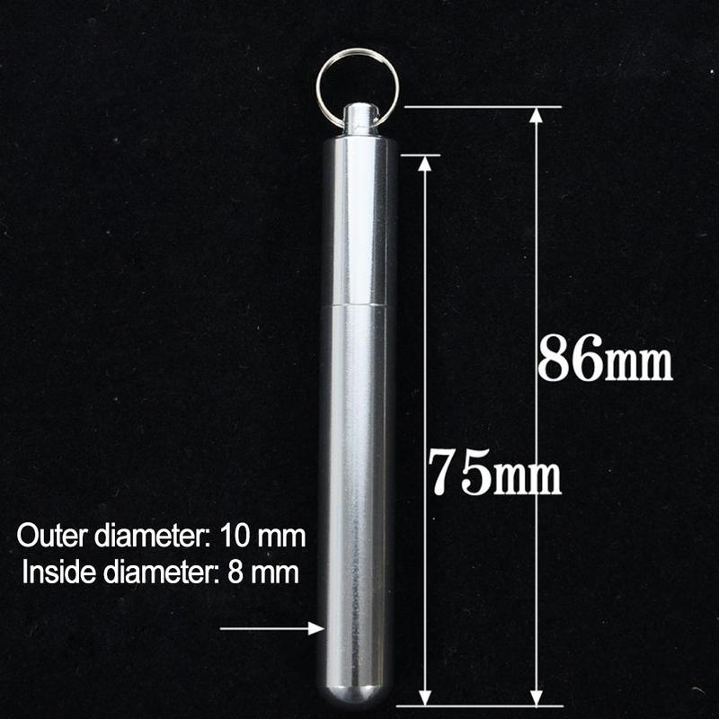 Portable Aluminum Outdoor Gadget Pillbox Innovation Toothpick Sealed Holder G1K9 waterproof Mini Gadget V6J5