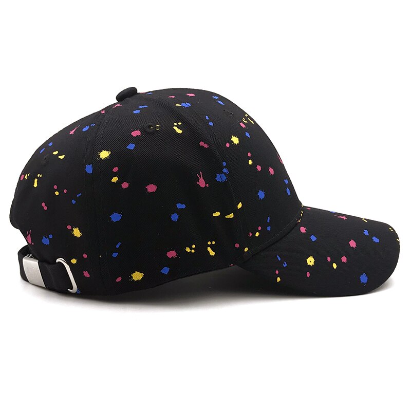 Baseballkappe mit frühlingsmotiv, Graffiti-farbflecken, damen-snapback- #39 , Trend-herren-draussen-visierkappe, Hüfte-hüpfen-kappe