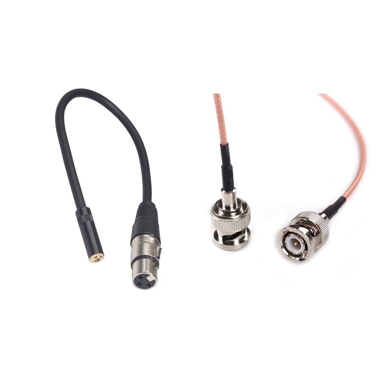 LanParte HD-SDI HD SDI Video Cable Male HD SDI Extension Cable 60cm & 0.3M Wire 3 Pin Xlr Female to 3.5mm Trs 1/8Inch Female Ste