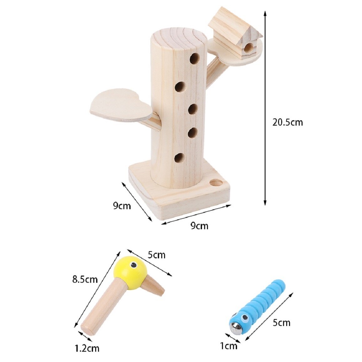 Wooden Magnetic Catch Insect Game