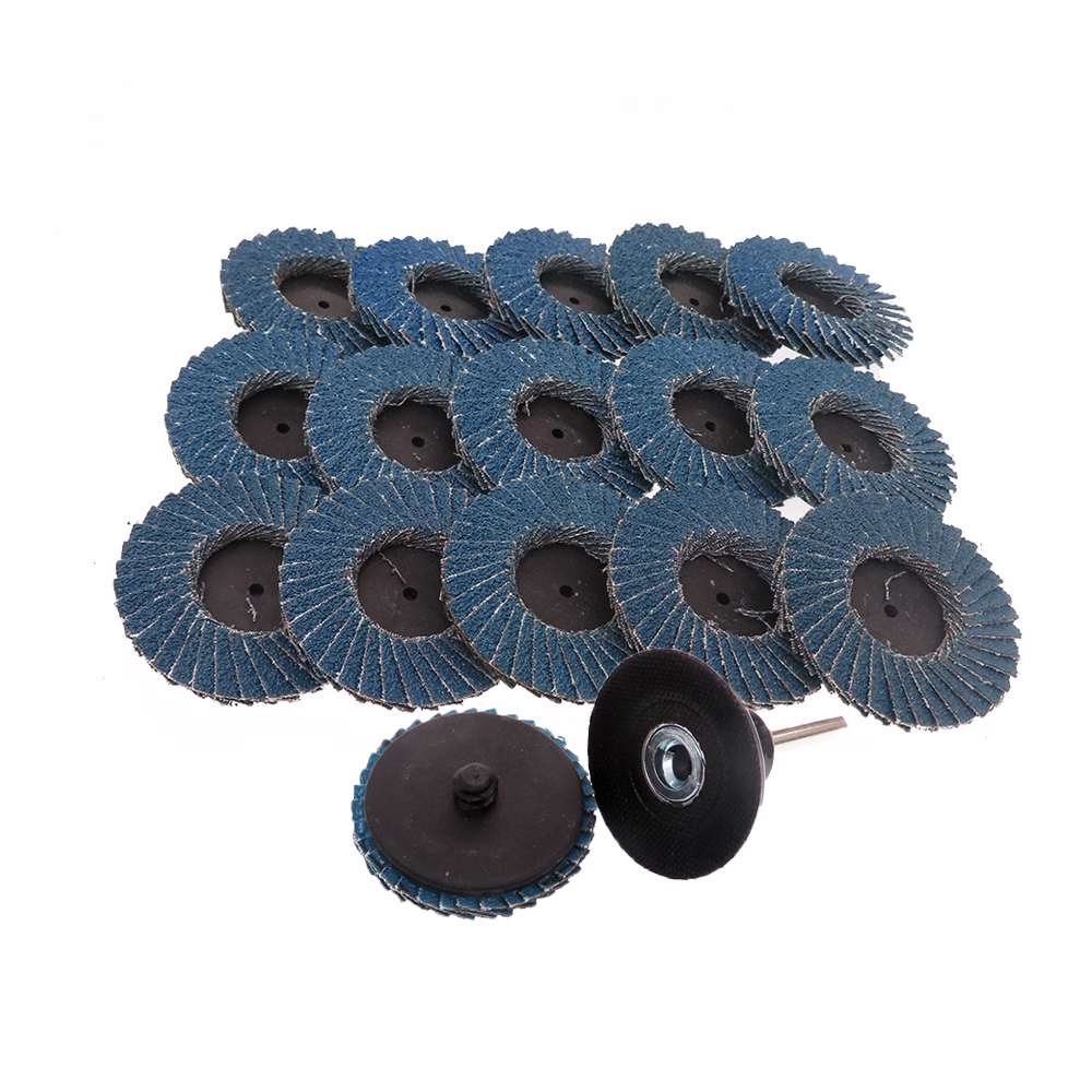 Disque à lamelles de 2 ", 50mm, 11 pièces, pour verrouillage à rouleau, grain 40, outil abrasif adapté au polissage du métal, élimination de la rouille du fer