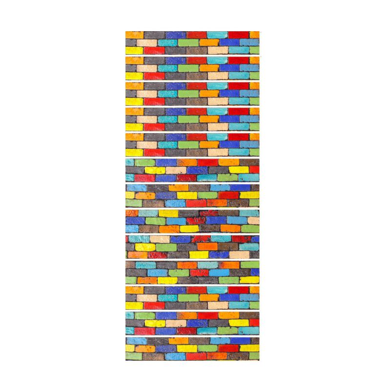 13pcs/set 3D Stair Riser Floor Stickers Waterproof Removable Self Adhesive DIY Stairway Decals Murals Decoration #2 #: D