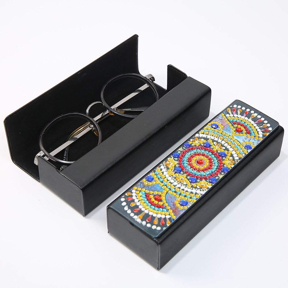 Boîte de lunettes de peinture diamant 5D bricolage | Mosaïque spéciale en forme de diamant, point de croix, broderie diamant, strass, décor artistique: 6