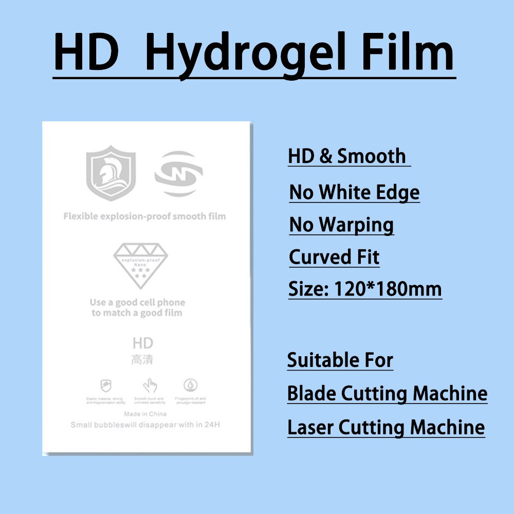 Smart Phone Screen Protector Film Cutting Machine Hydrogel Movies Matte Privacy Self Repair Thickness Screen Protect Membrane: 50Pcs HD Films