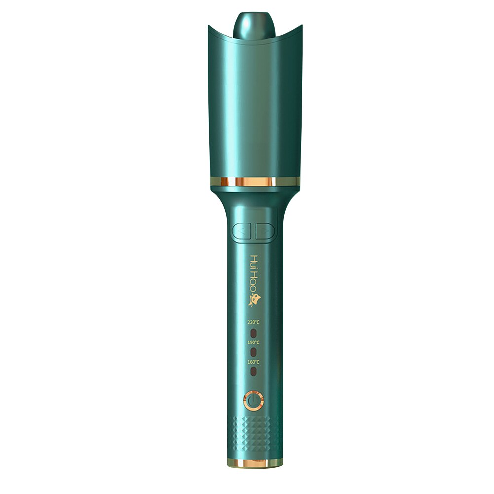 Automatic Hair Curler Infrared LCD Hair Curlers Rollers Lazy Anti Scalding Curling Iron Rotating Hair Waver Styling Tool: Green